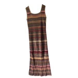 Linen Striped Knit Summer Dress
